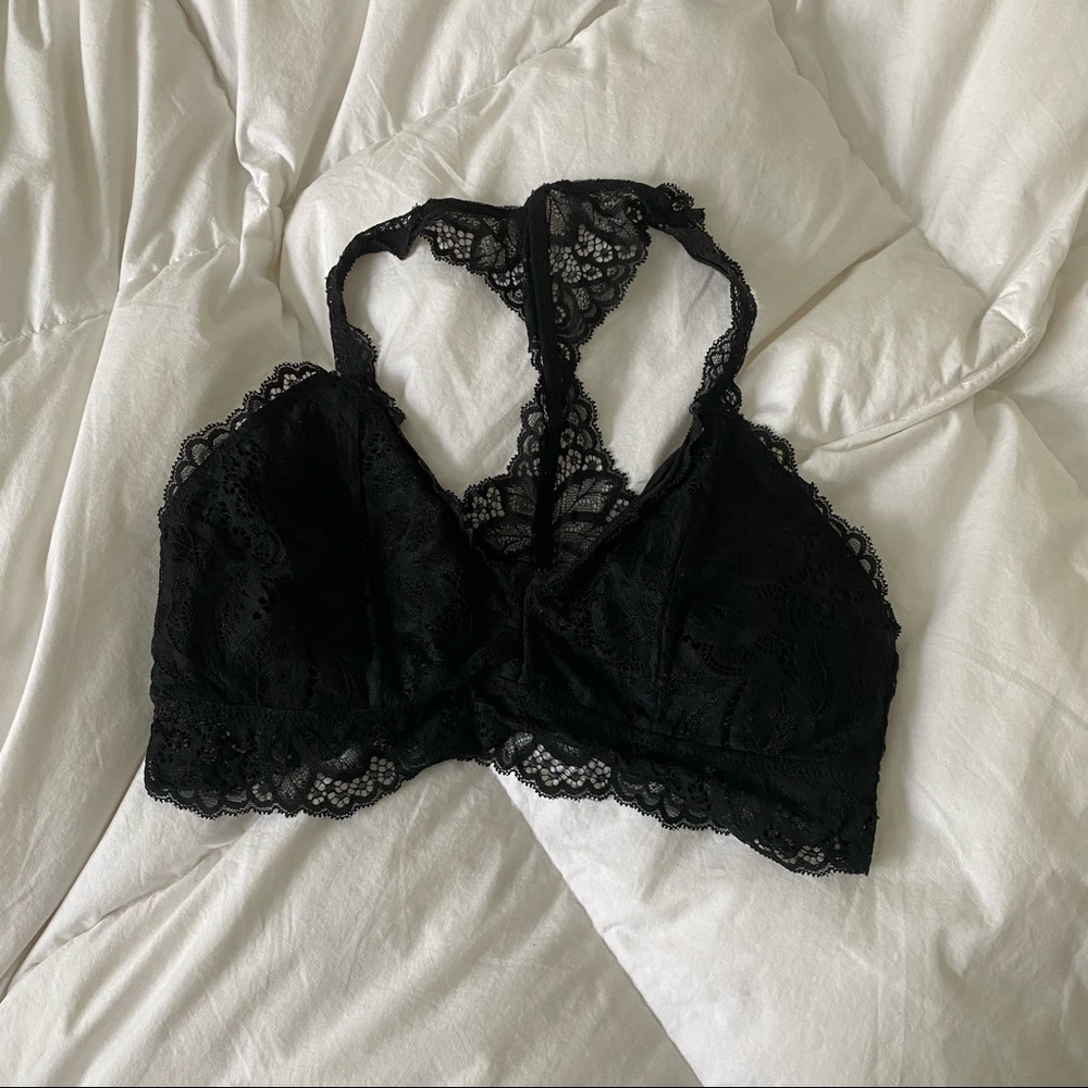 black bralette